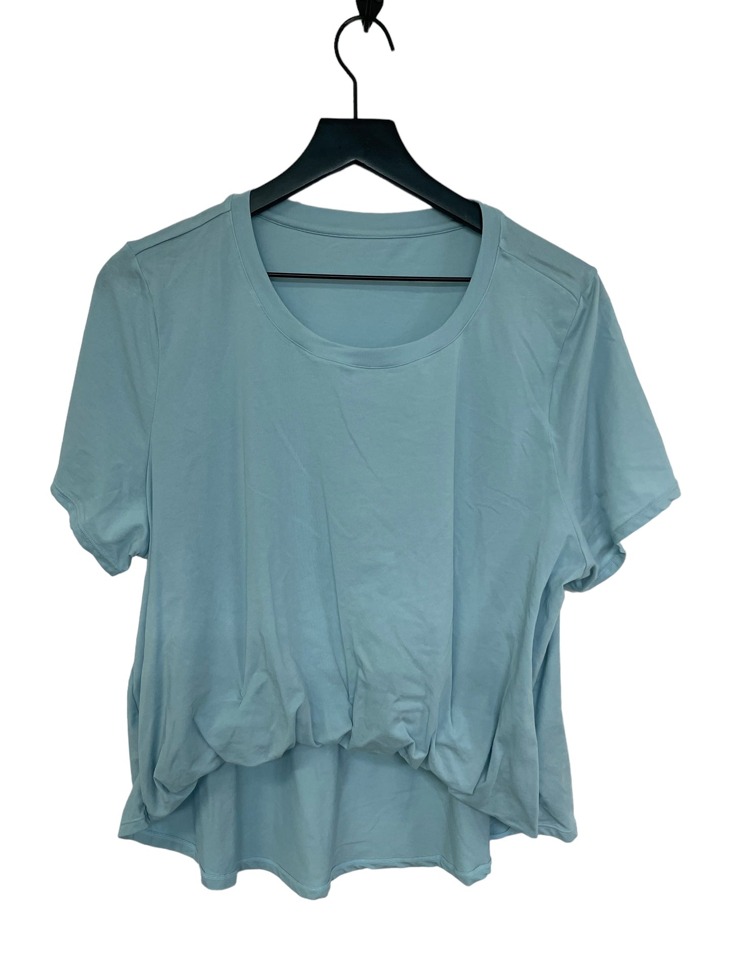 Blue Athletic Top Short Sleeve Zyia, Size L