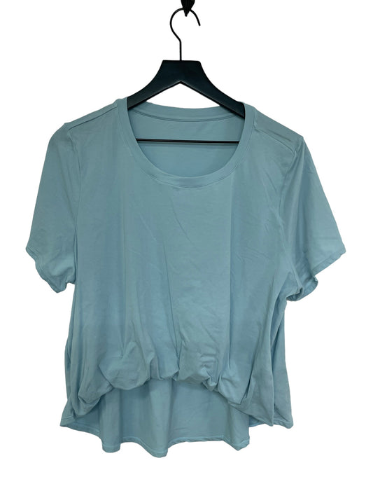 Blue Athletic Top Short Sleeve Zyia, Size L