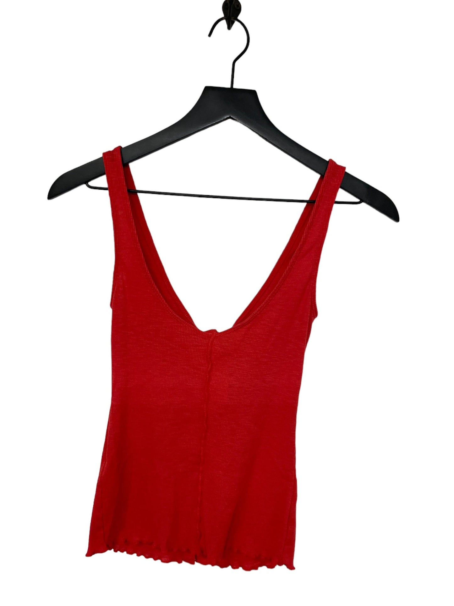 Red Top Sleeveless Free People, Size Xs