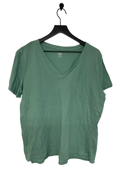 Green Top Short Sleeve Basic Ana, Size Xxl