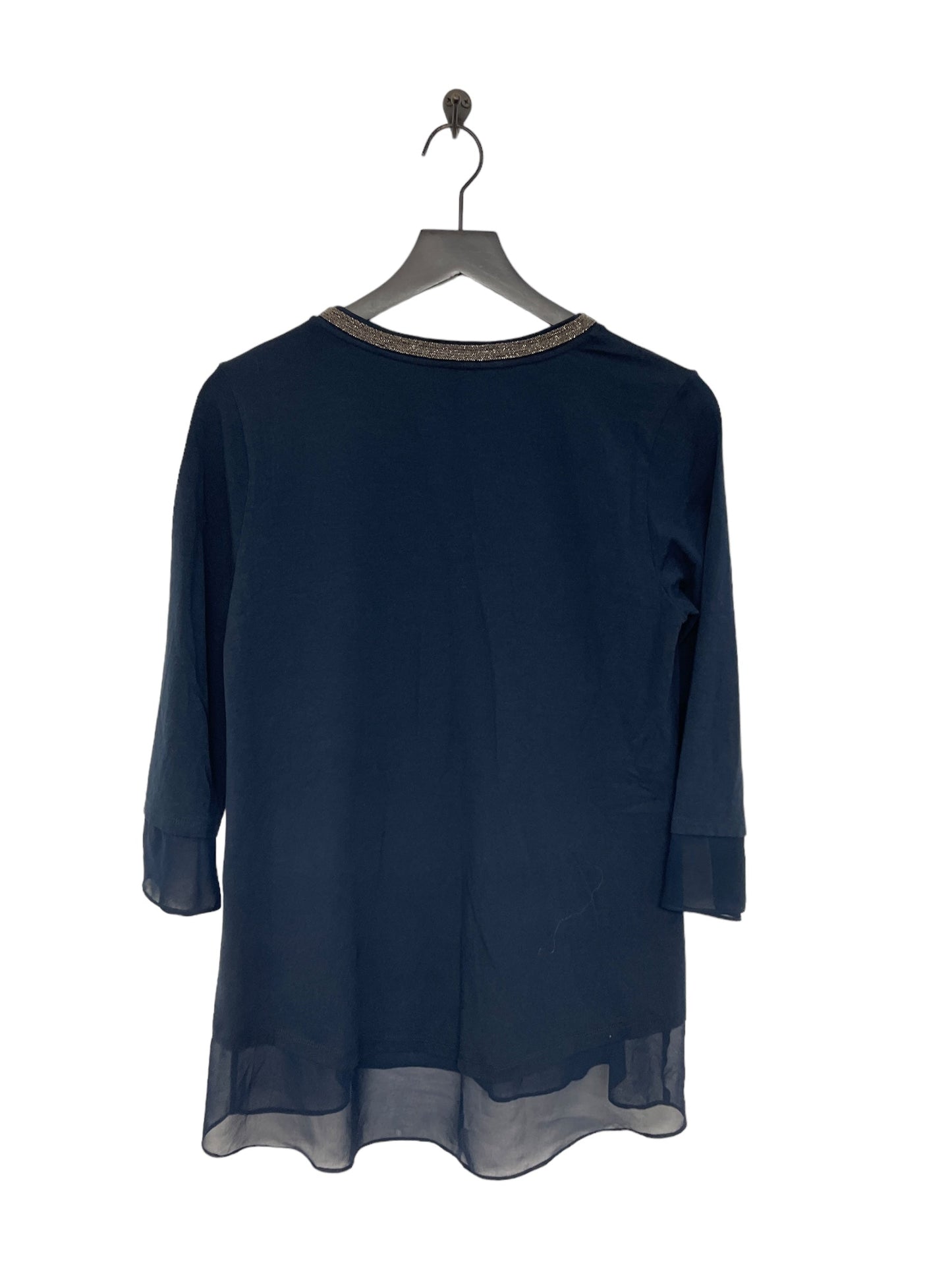 Navy Top 3/4 Sleeve Soft Surroundings, Size S