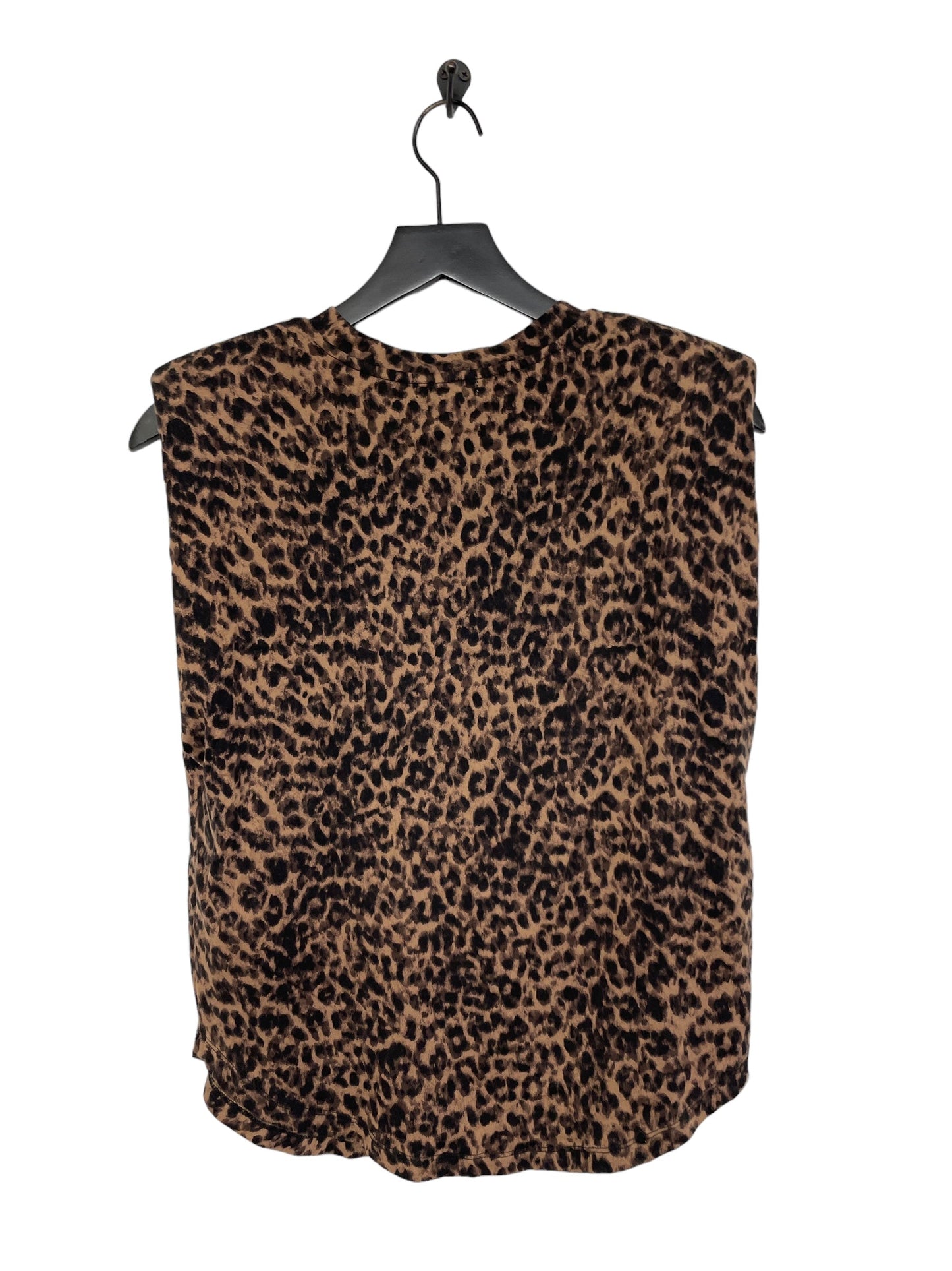 Leopard Print Top Sleeveless Good American, Size M