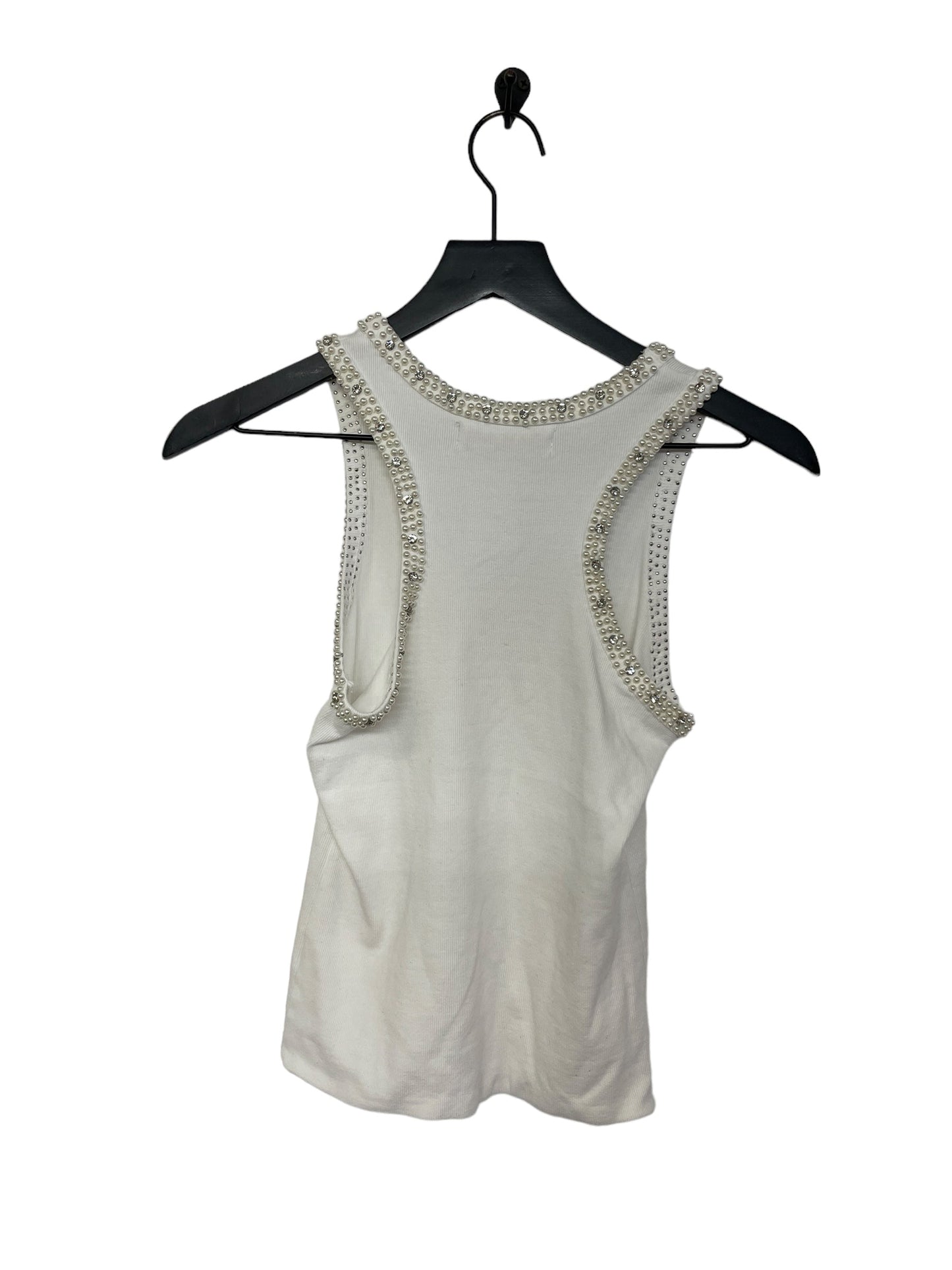 White Top Sleeveless Cmc, Size M