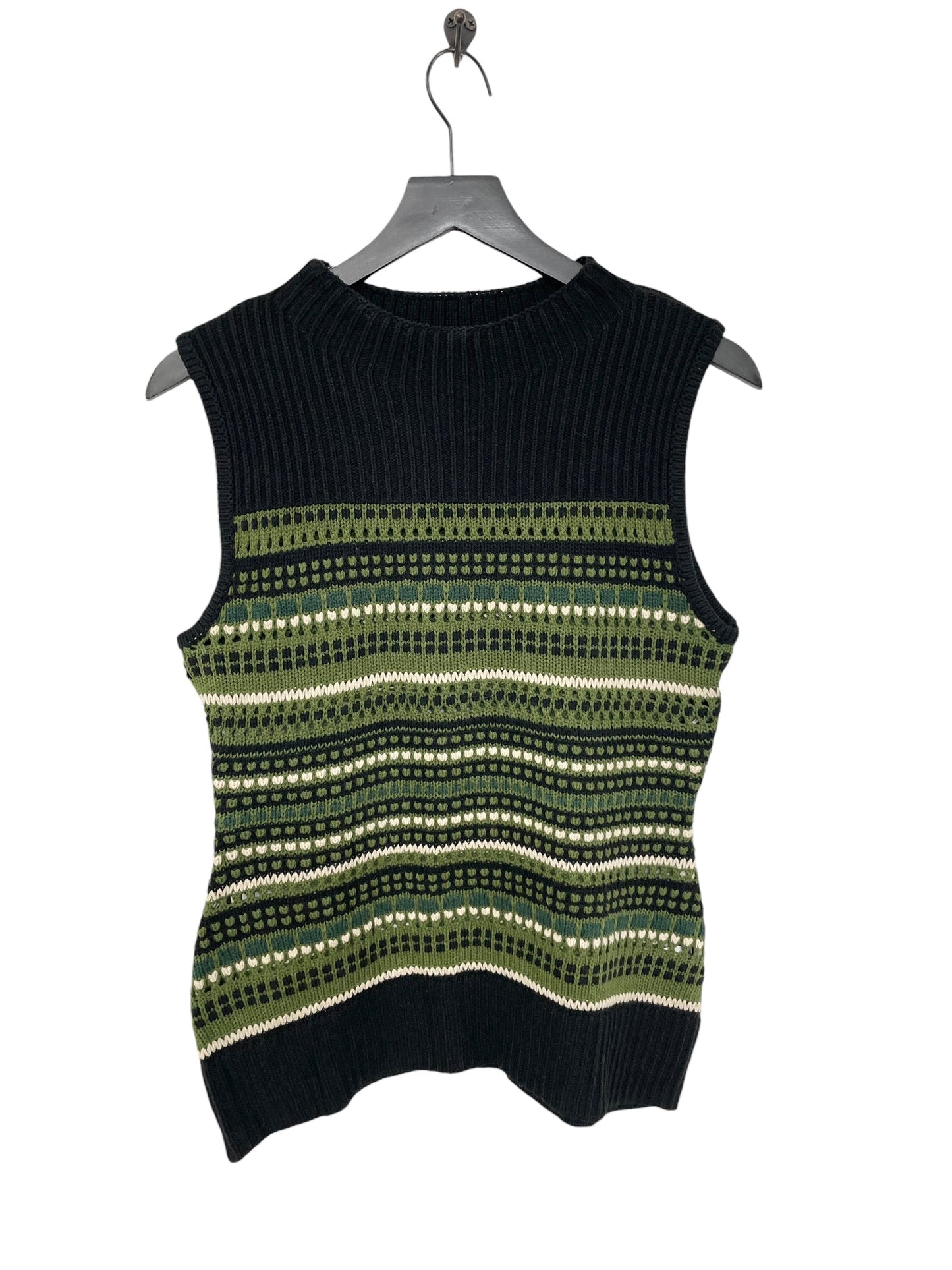 Top Sleeveless By Liverpool In Black & Green, Size: S