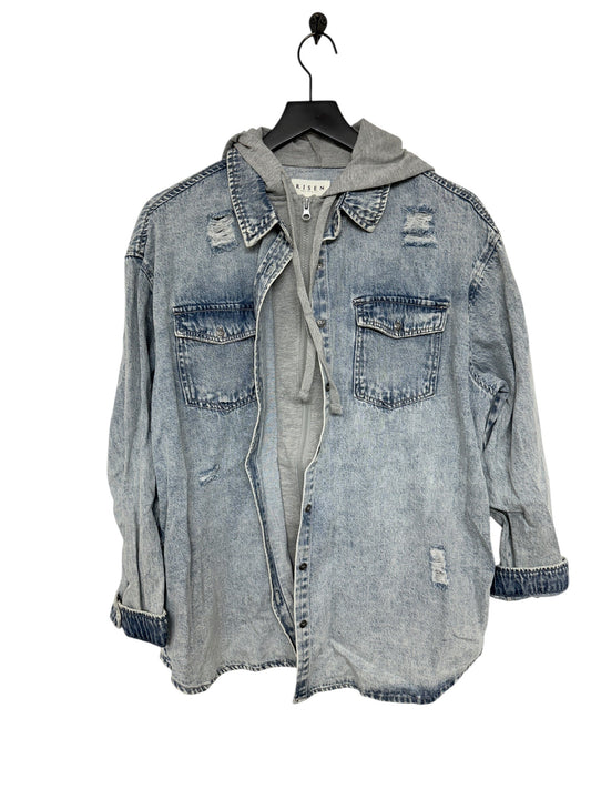 Jacket Denim By Risen In Blue Denim, Size: M