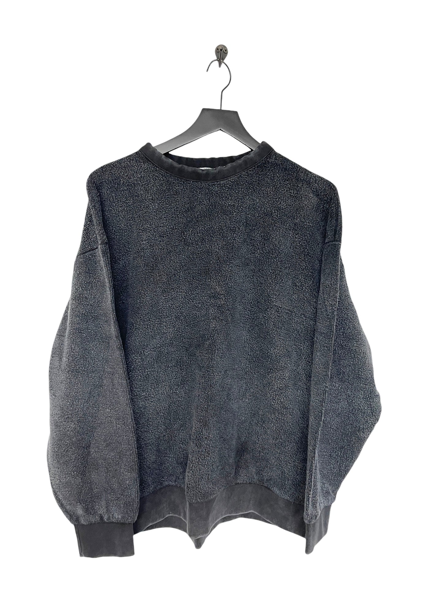 Sweatshirt Crewneck By Zara In Black, Size: S