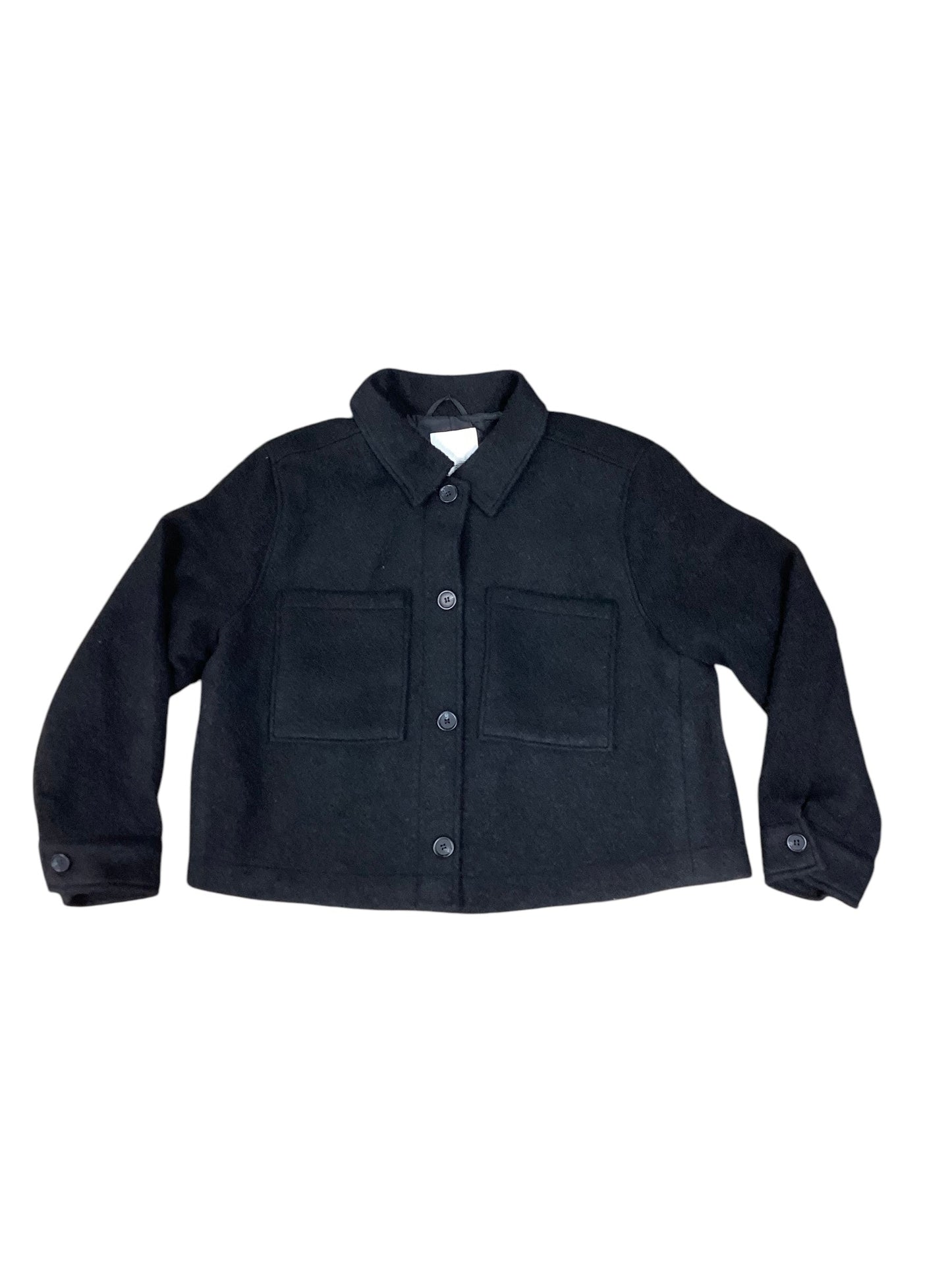 Jacket Shirt By H&m In Black, Size: L