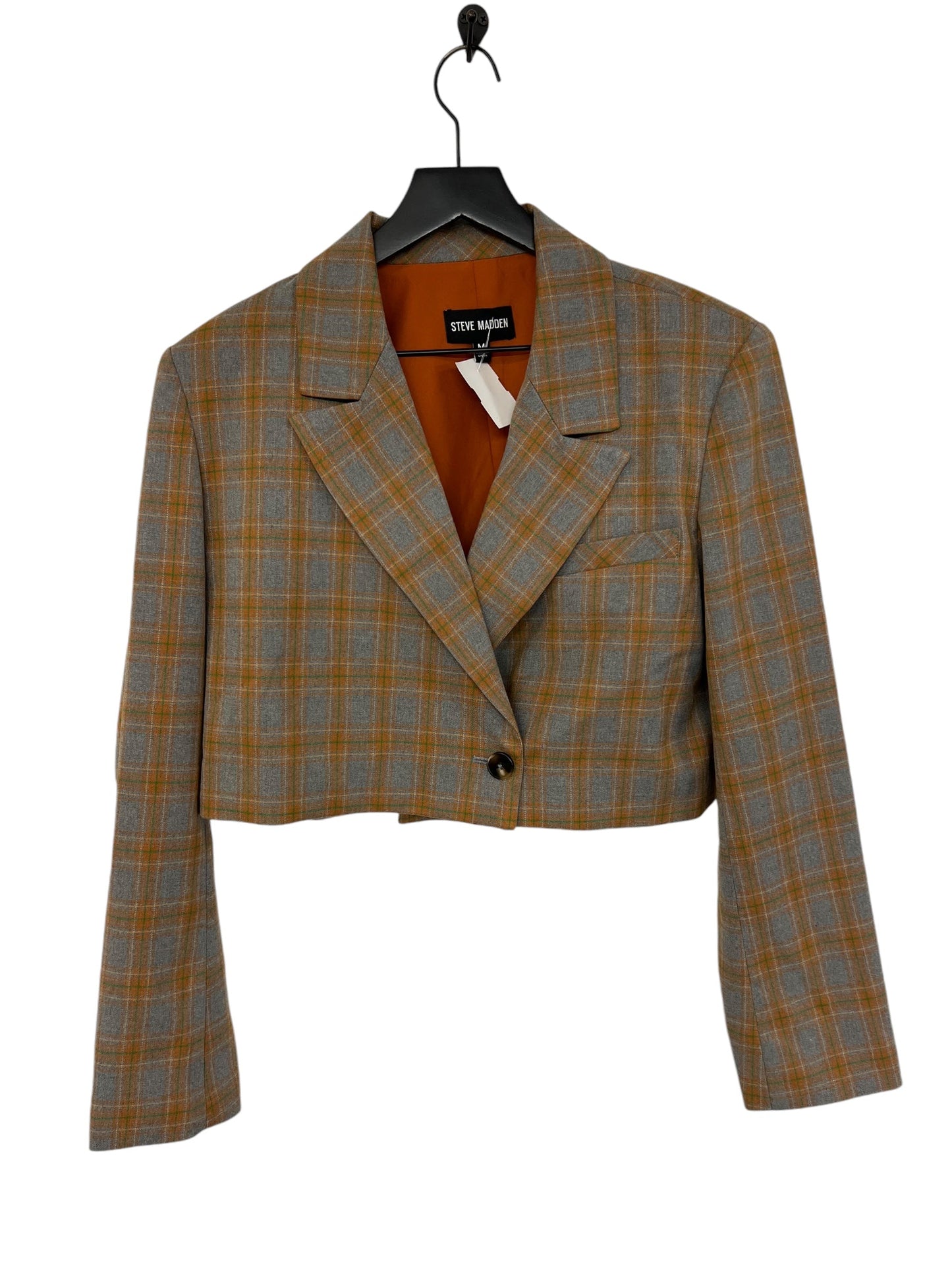 Blazer By Steve Madden In Grey & Orange, Size: M