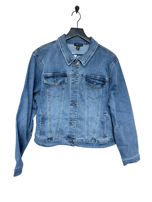 Jacket Denim By Tribal In Blue Denim, Size: Xl