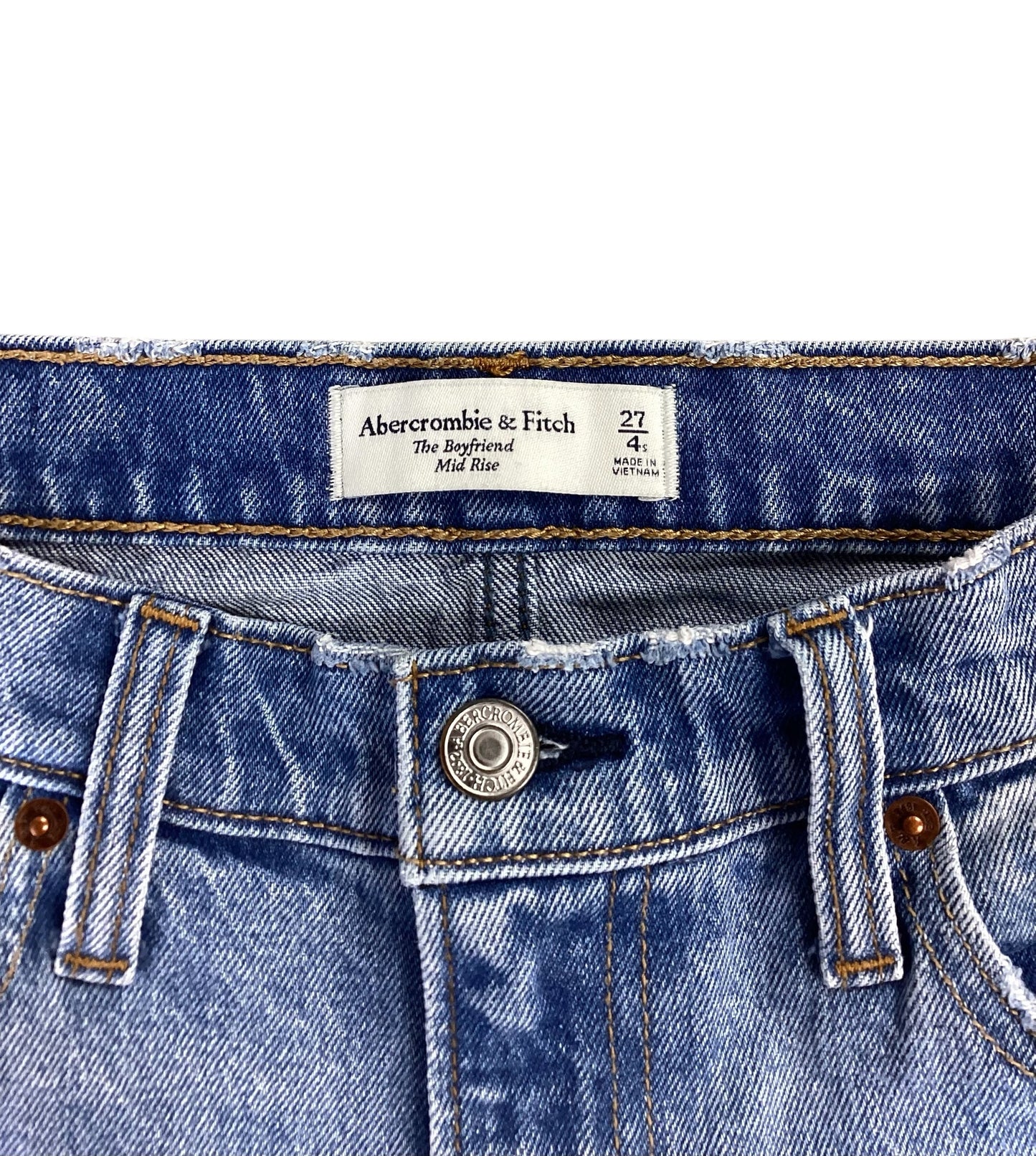 Jeans Boyfriend By Abercrombie And Fitch In Blue Denim, Size: 4