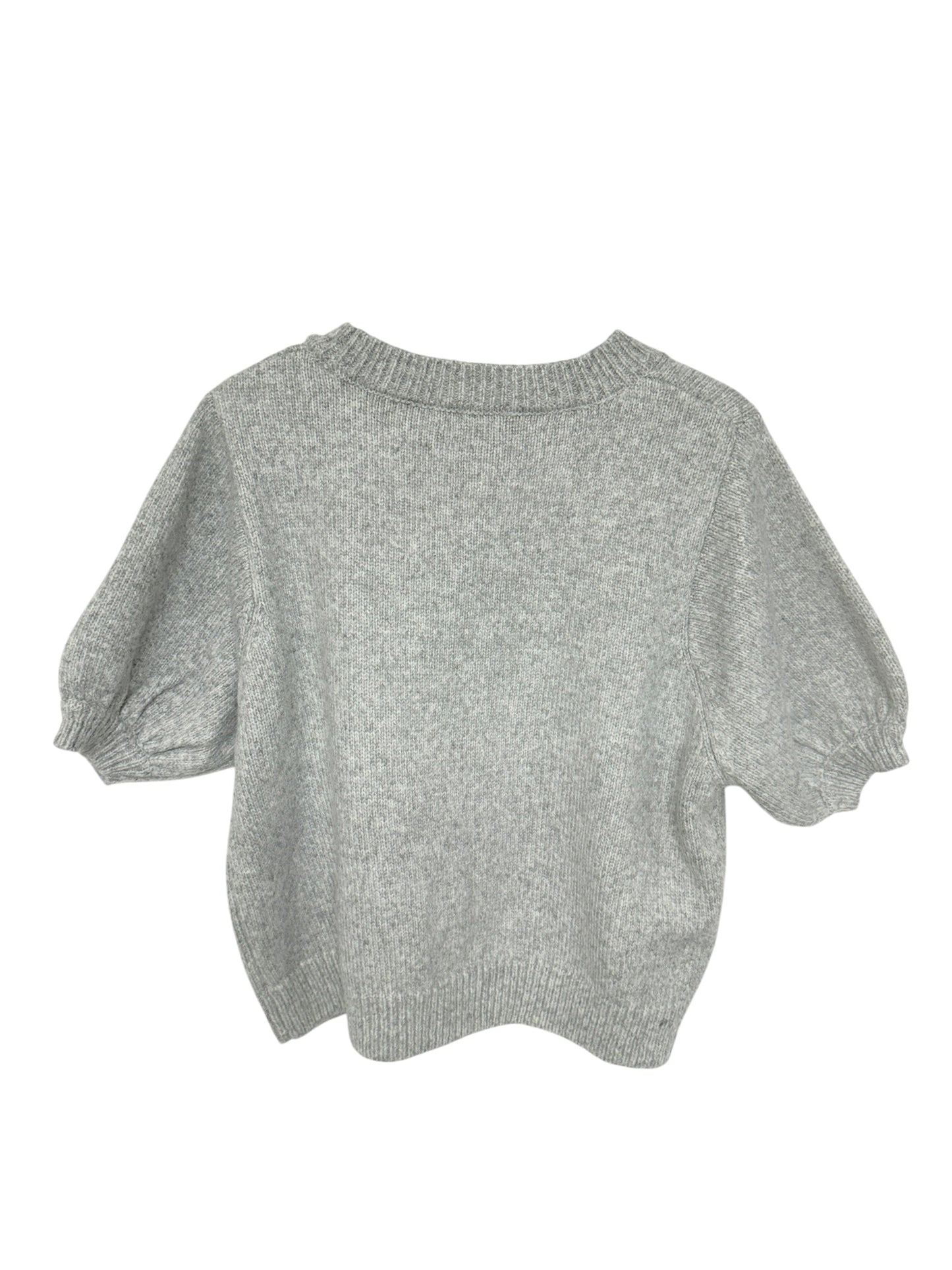 Sweater Short Sleeve By Zenana Outfitters In Grey, Size: L