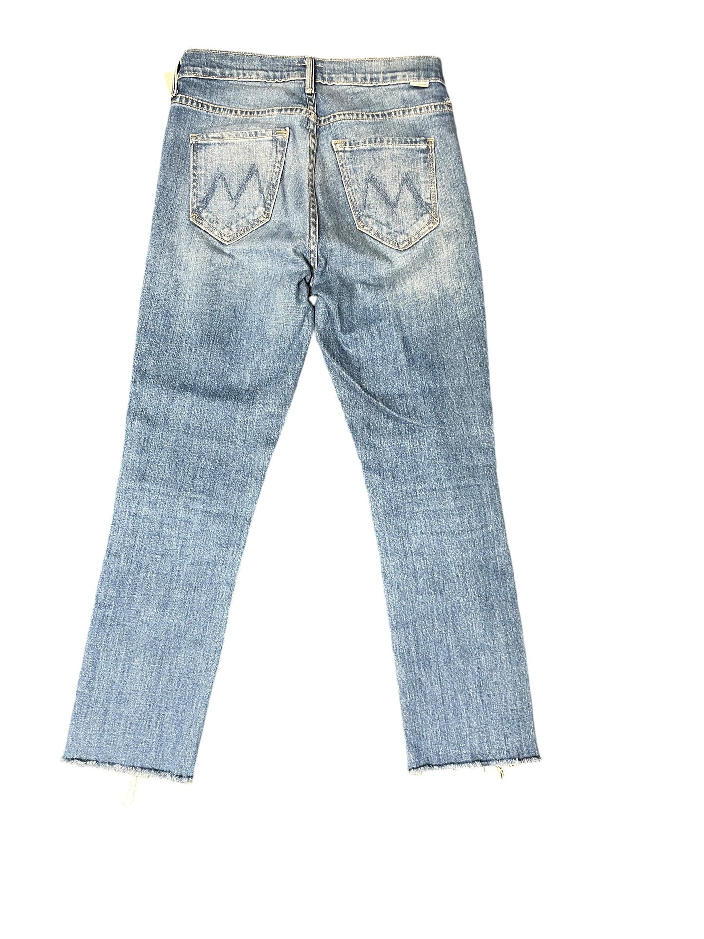 Jeans Straight By Mother Jeans In Blue Denim, Size: 0