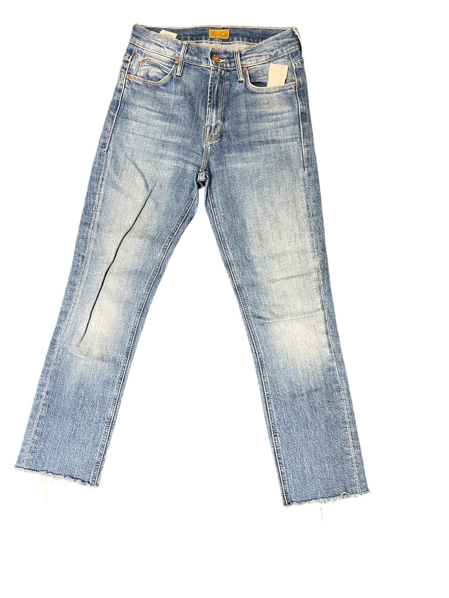 Jeans Straight By Mother Jeans In Blue Denim, Size: 0