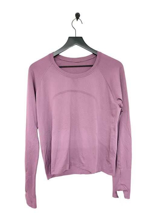 Athletic Top Long Sleeve Crewneck By Lululemon In Purple, Size: 14