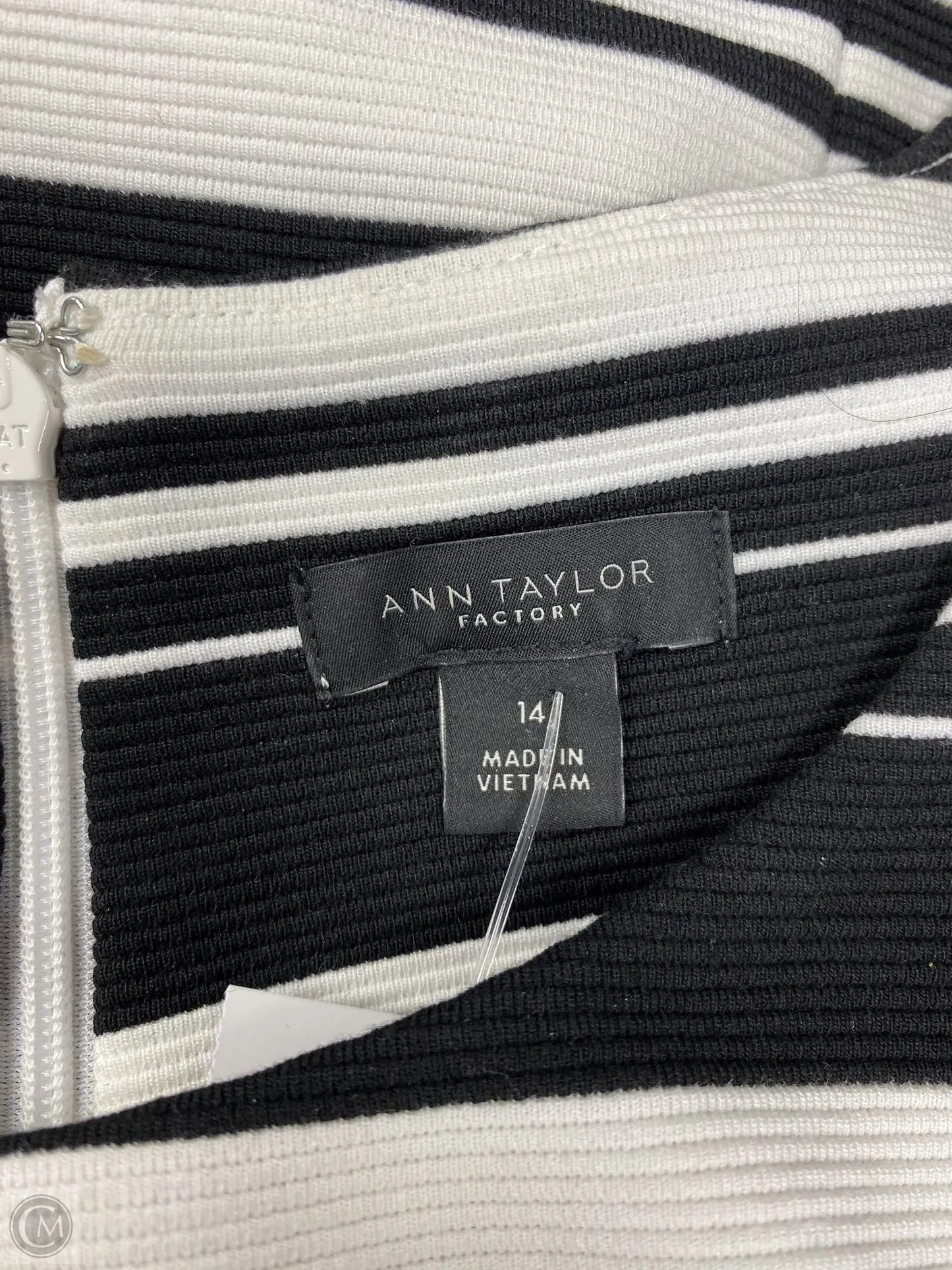 Dress Work By Ann Taylor In Black & White, Size: 14