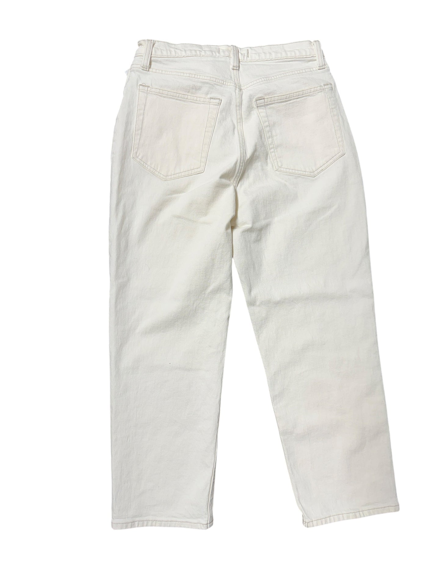 Jeans Straight By Abercrombie And Fitch In White Denim, Size: 10