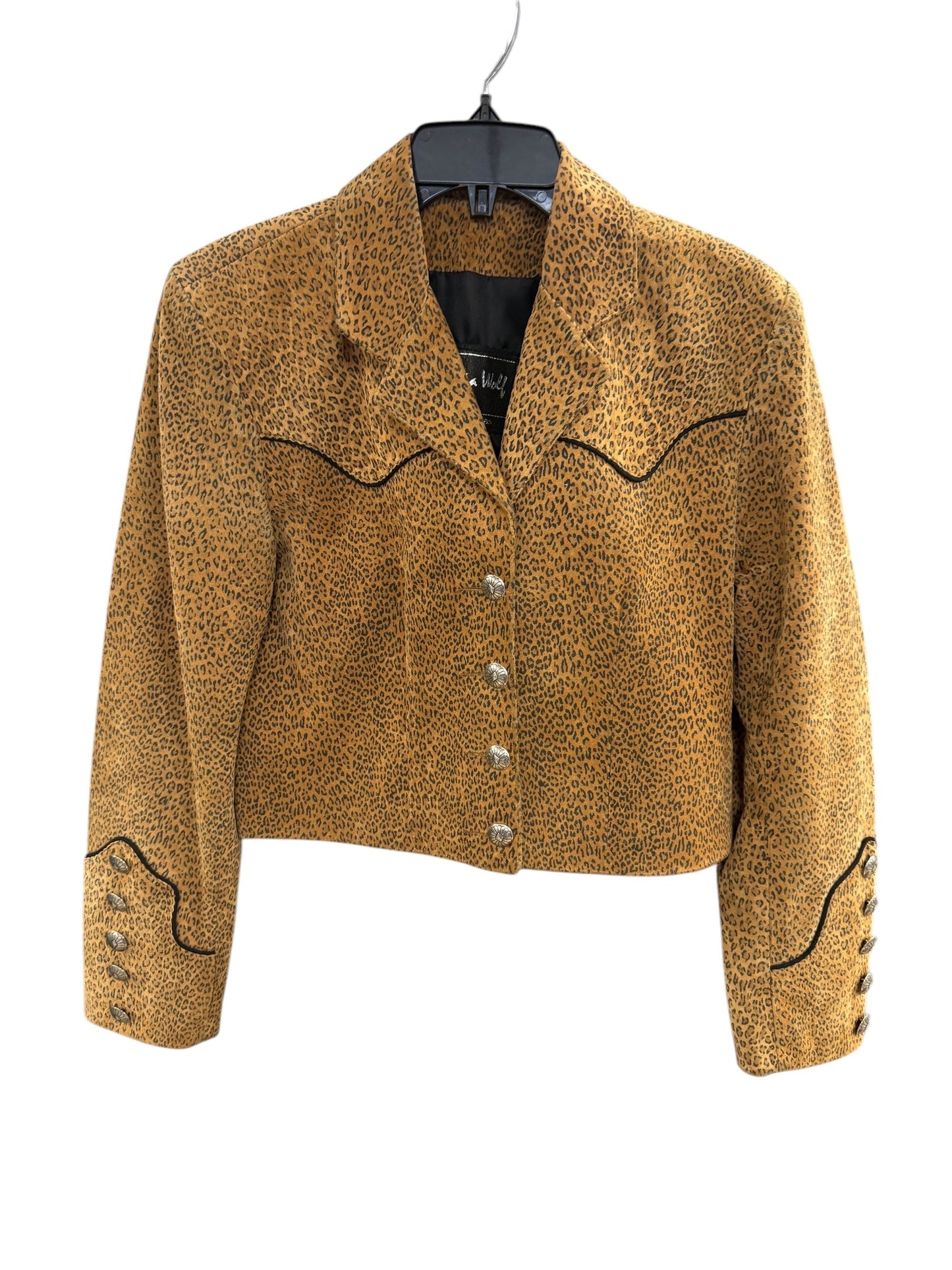 Jacket Leather By Cma In Leopard Print, Size: S