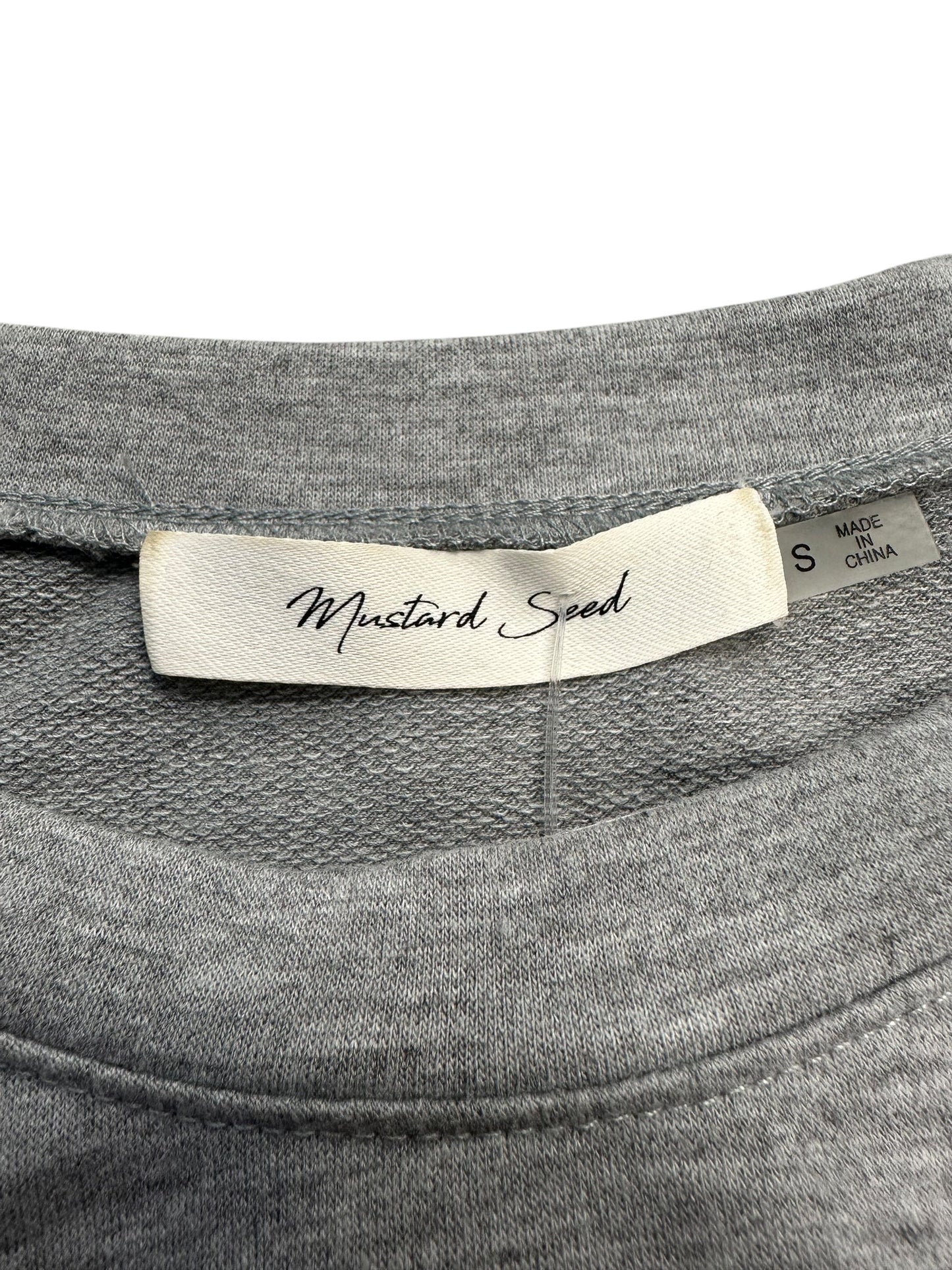 Top Long Sleeve By Mustard Seed In Grey, Size: S