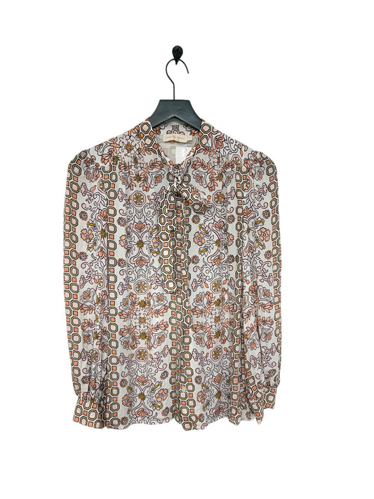 Blouse Long Sleeve By Tory Burch In Floral Print, Size: S