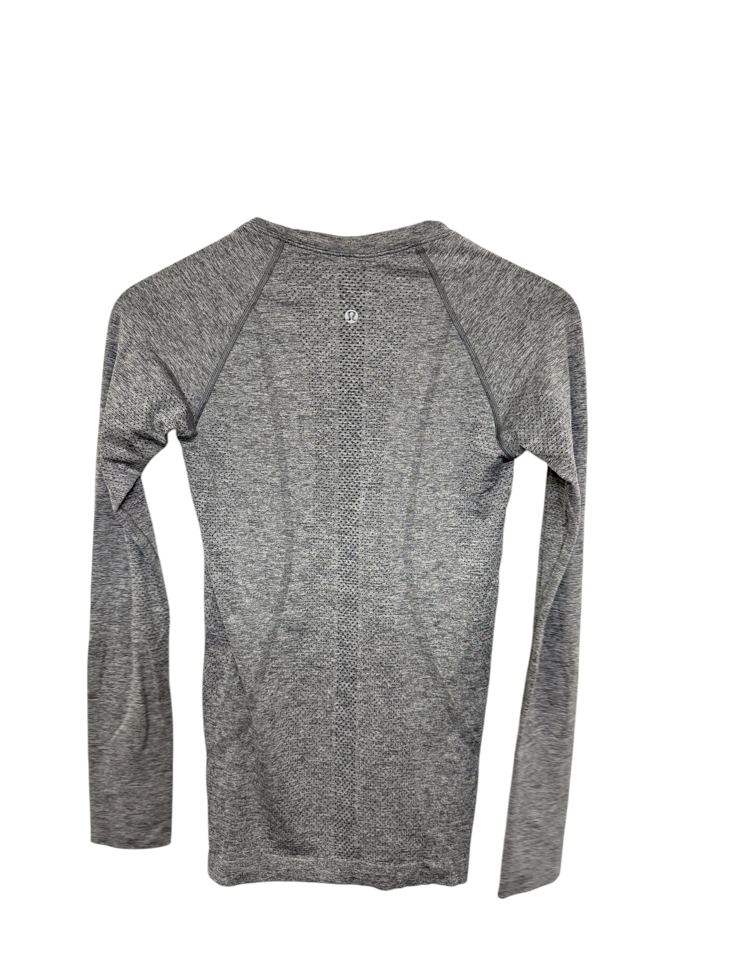 Athletic Top Long Sleeve Crewneck By Lululemon In Grey, Size: 4