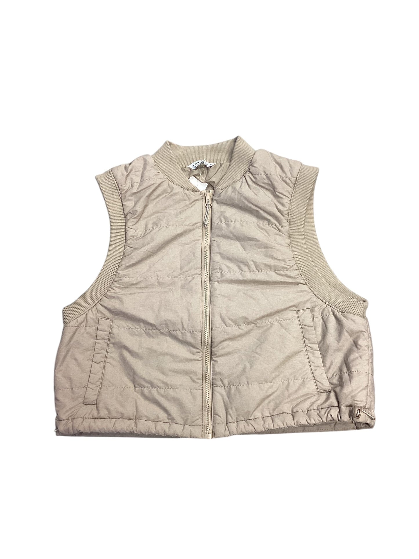 Vest Puffer & Quilted By Cmc In Tan, Size: M