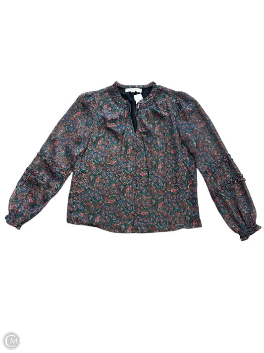 Top Long Sleeve By Loft In Floral Print, Size: Xs