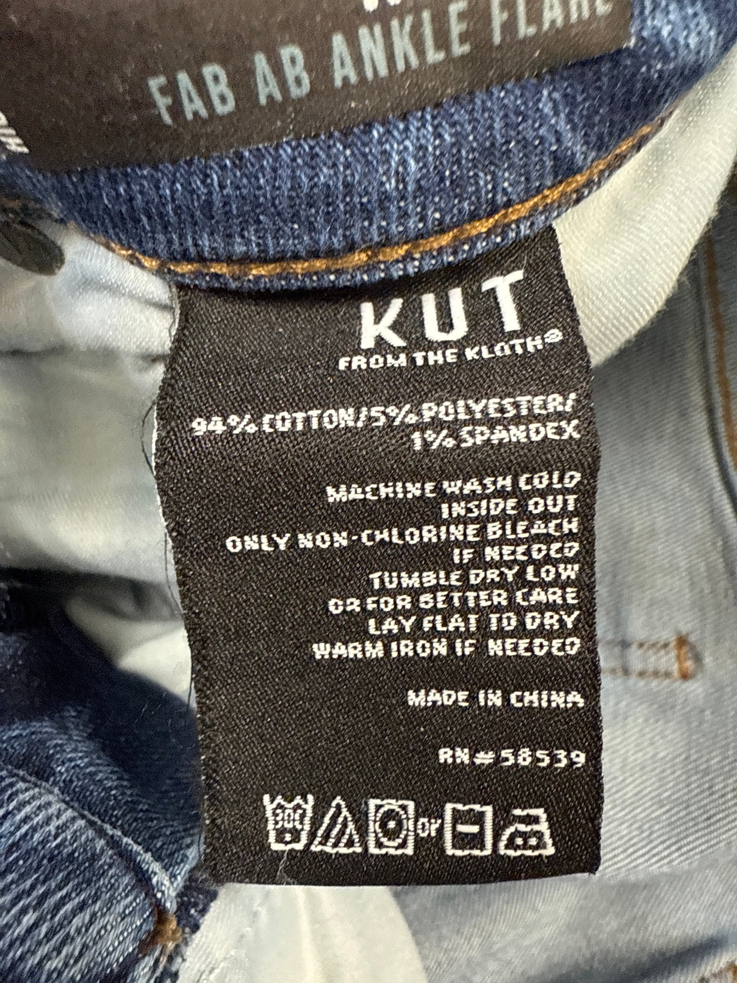 Jeans Straight By Kut In Blue Denim, Size: 8