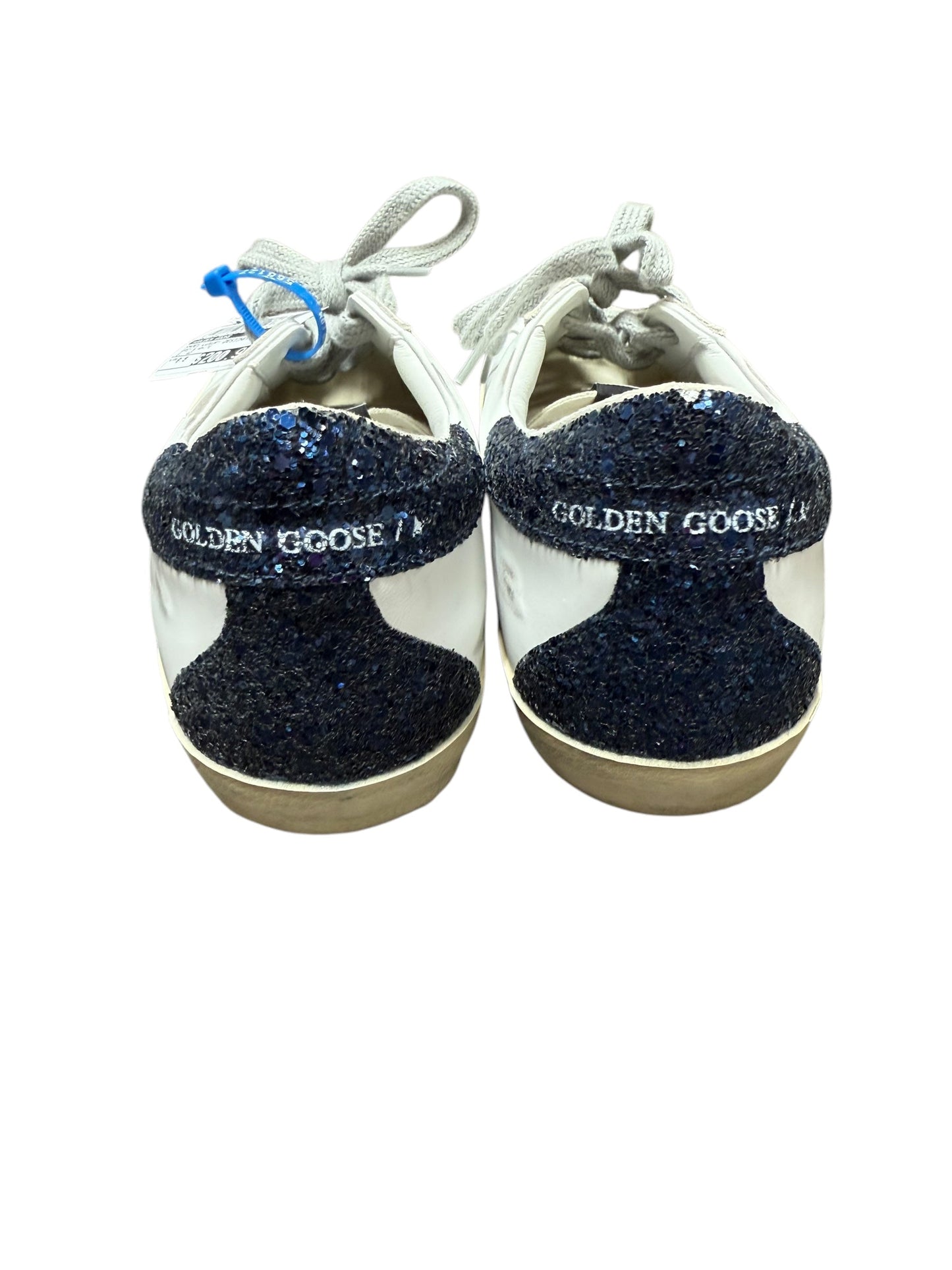 Shoes Luxury Designer By Golden Goose In Grey & White, Size: 9.5