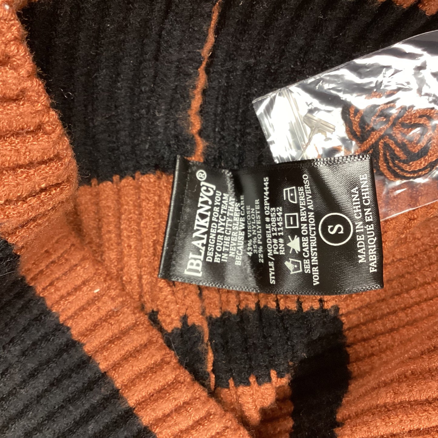 Sweater By Blanknyc In Black & Orange, Size: S