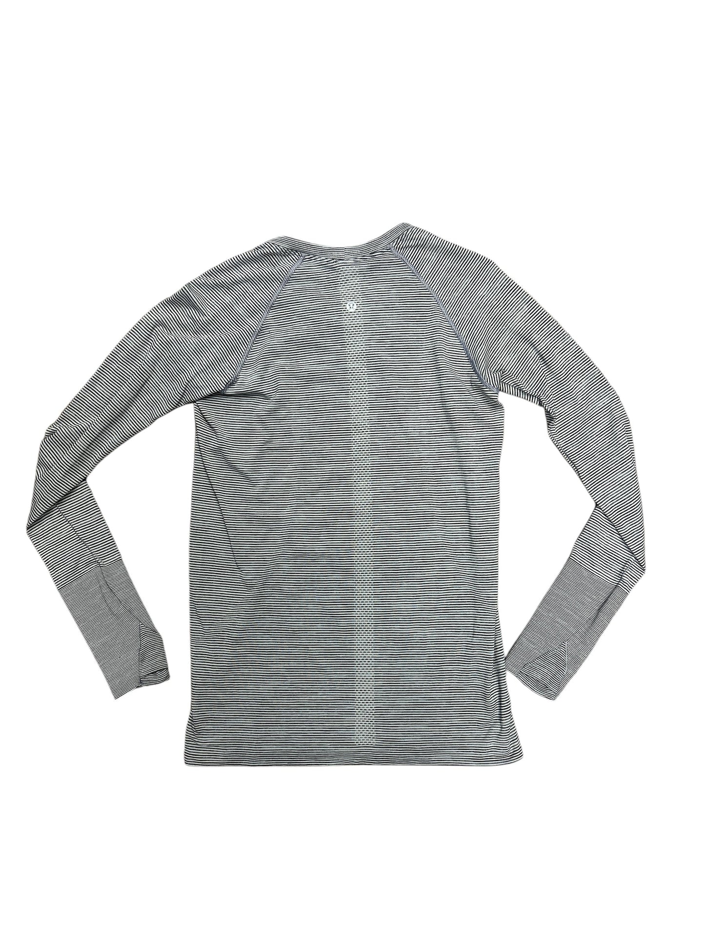 Athletic Top Long Sleeve Crewneck By Lululemon In Grey, Size: 8