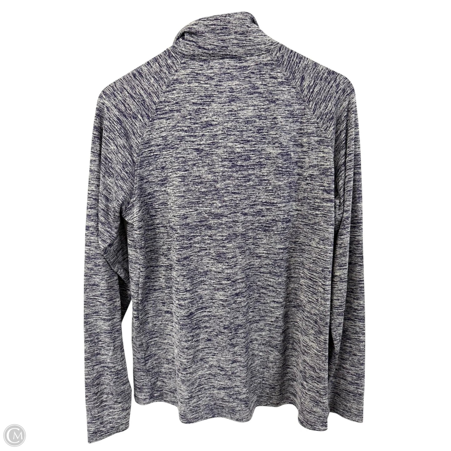 Athletic Top Long Sleeve Collar By Under Armour In Purple, Size: L