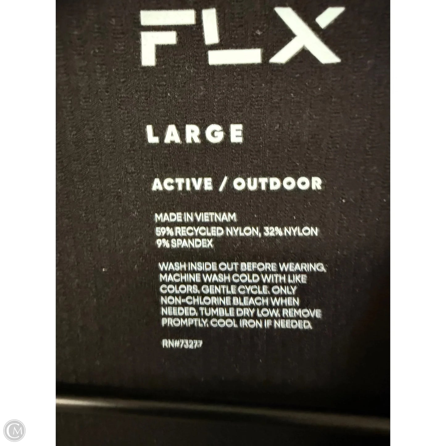 Athletic Top Long Sleeve Crewneck By Flx In Black, Size: L