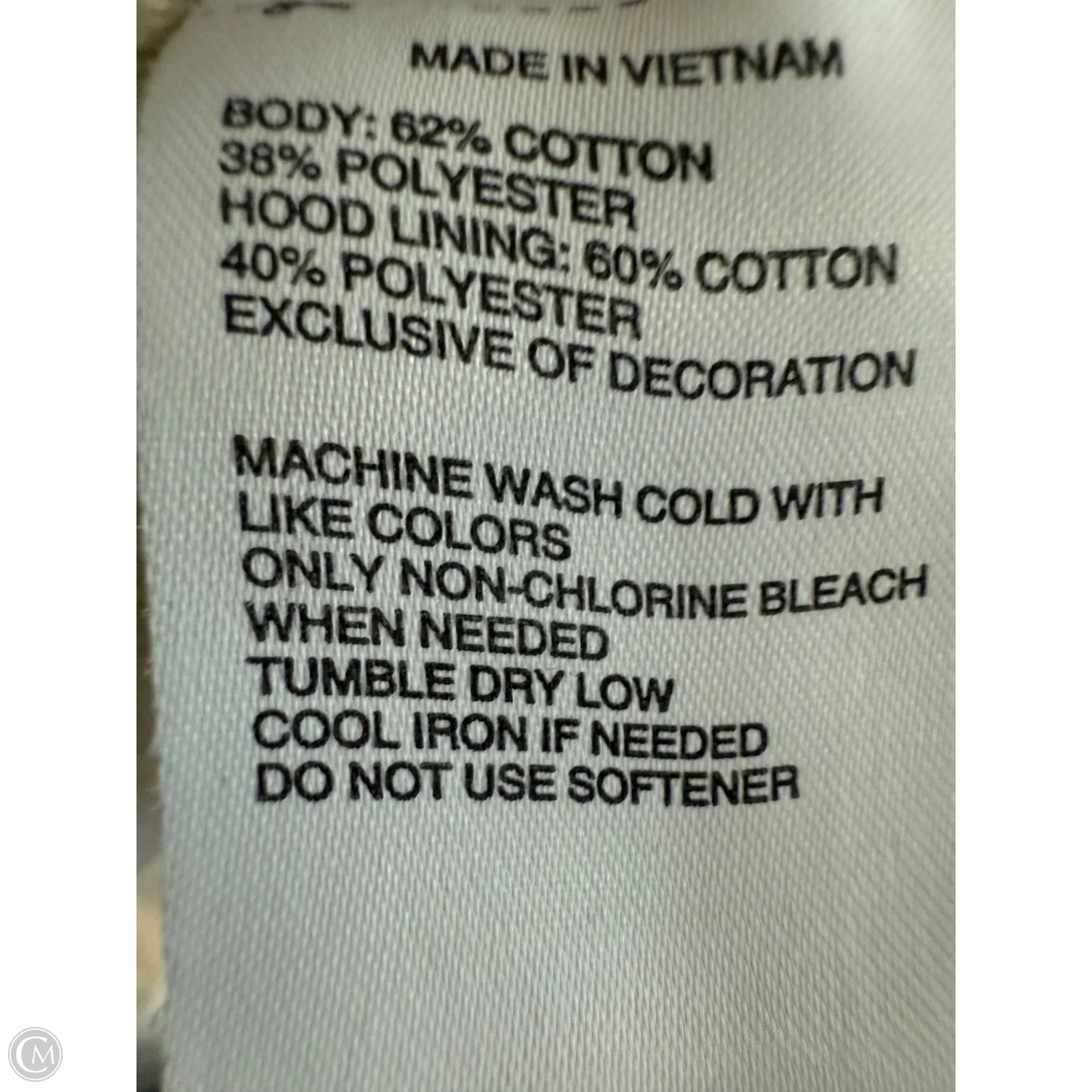 Sweatshirt Hoodie By Dsg Outerwear In Cream, Size: M