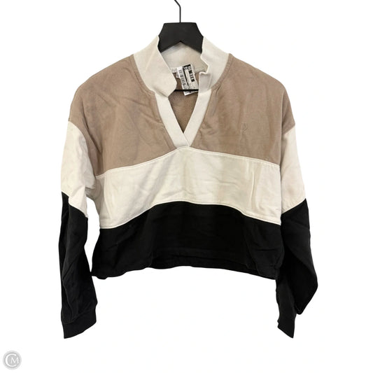Sweatshirt Collar By Z Supply In Black & Tan, Size: S