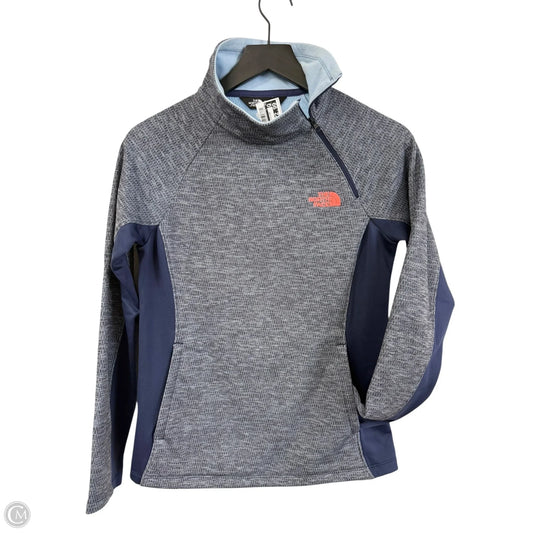 Athletic Top Long Sleeve Collar By The North Face In Blue, Size: S