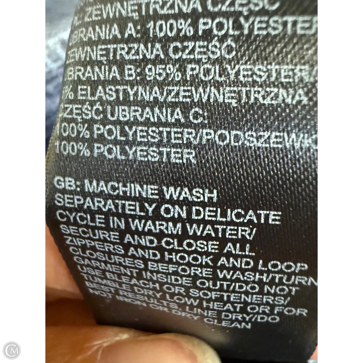 Athletic Top Long Sleeve Collar By The North Face In Blue, Size: S