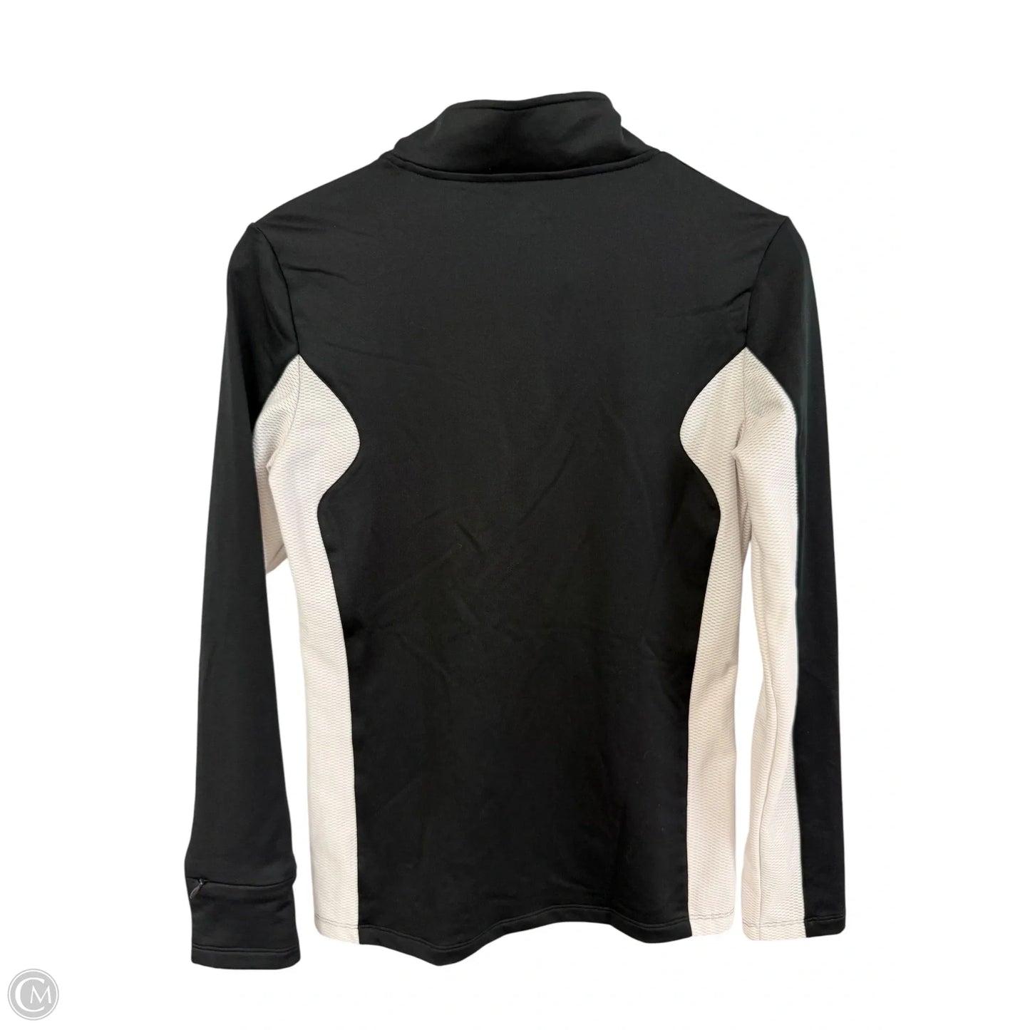 Athletic Top Long Sleeve Collar By Under Armour In Black, Size: S
