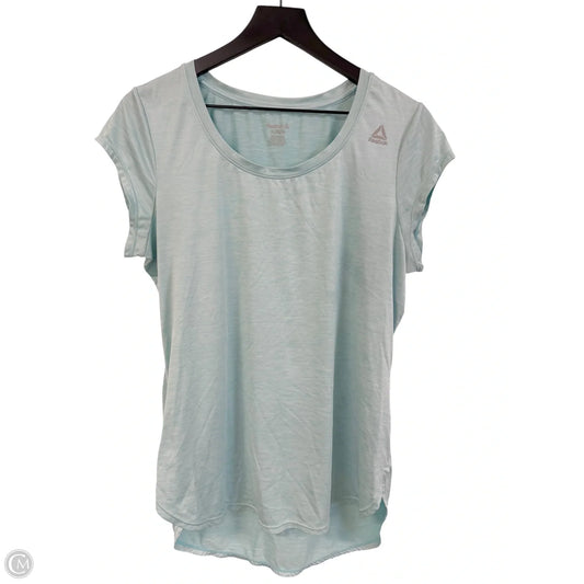 Athletic Top Short Sleeve By Reebok In Blue, Size: L