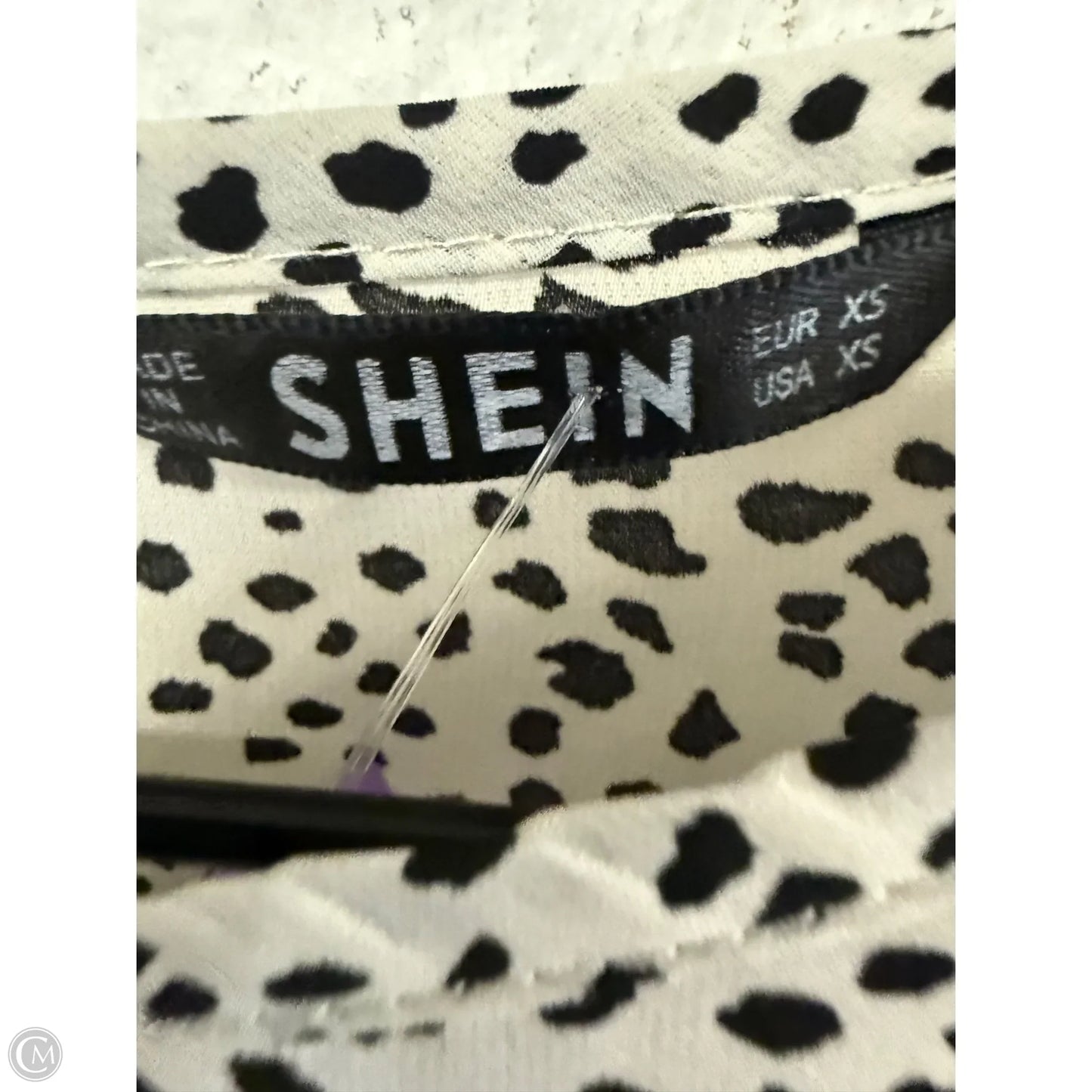 Top Long Sleeve By Shein In Black & White, Size: Xs