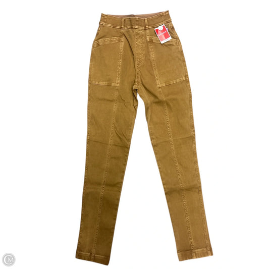 Jeans Straight By Spanx In Tan Denim, Size: Xs