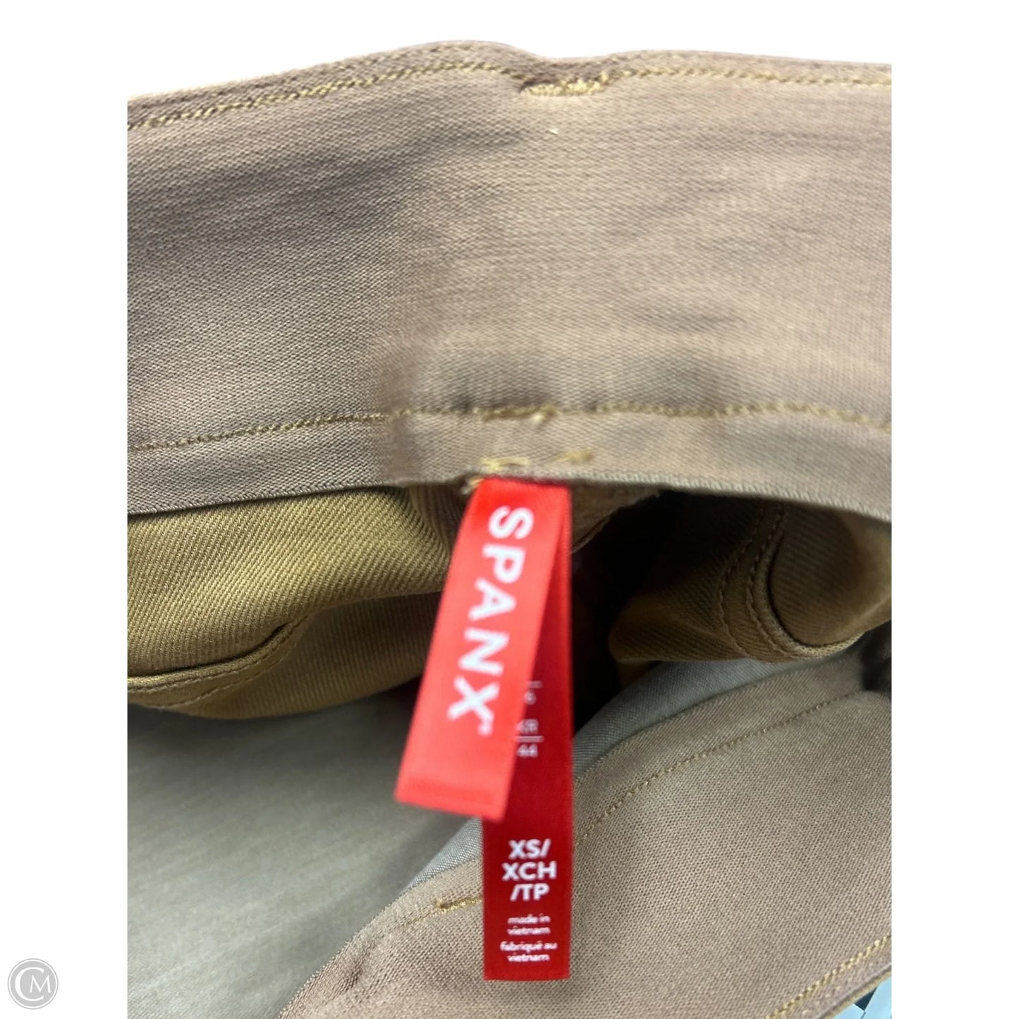 Jeans Straight By Spanx In Tan Denim, Size: Xs
