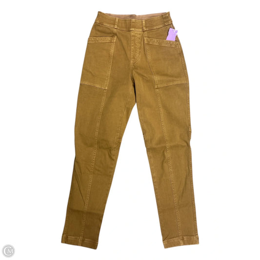 Jeans Straight By Spanx In Tan Denim, Size: Xs