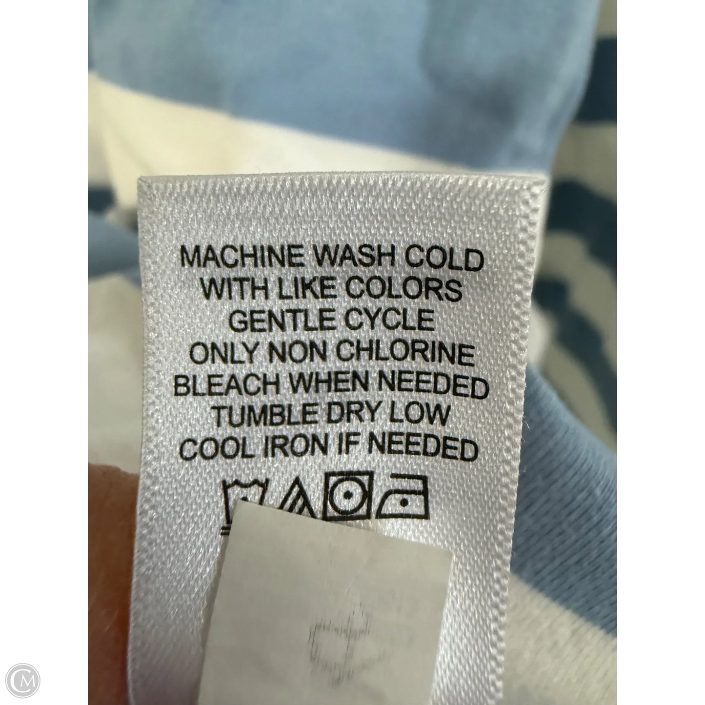 Top Long Sleeve Basic By Maurices In Blue & White, Size: Xl