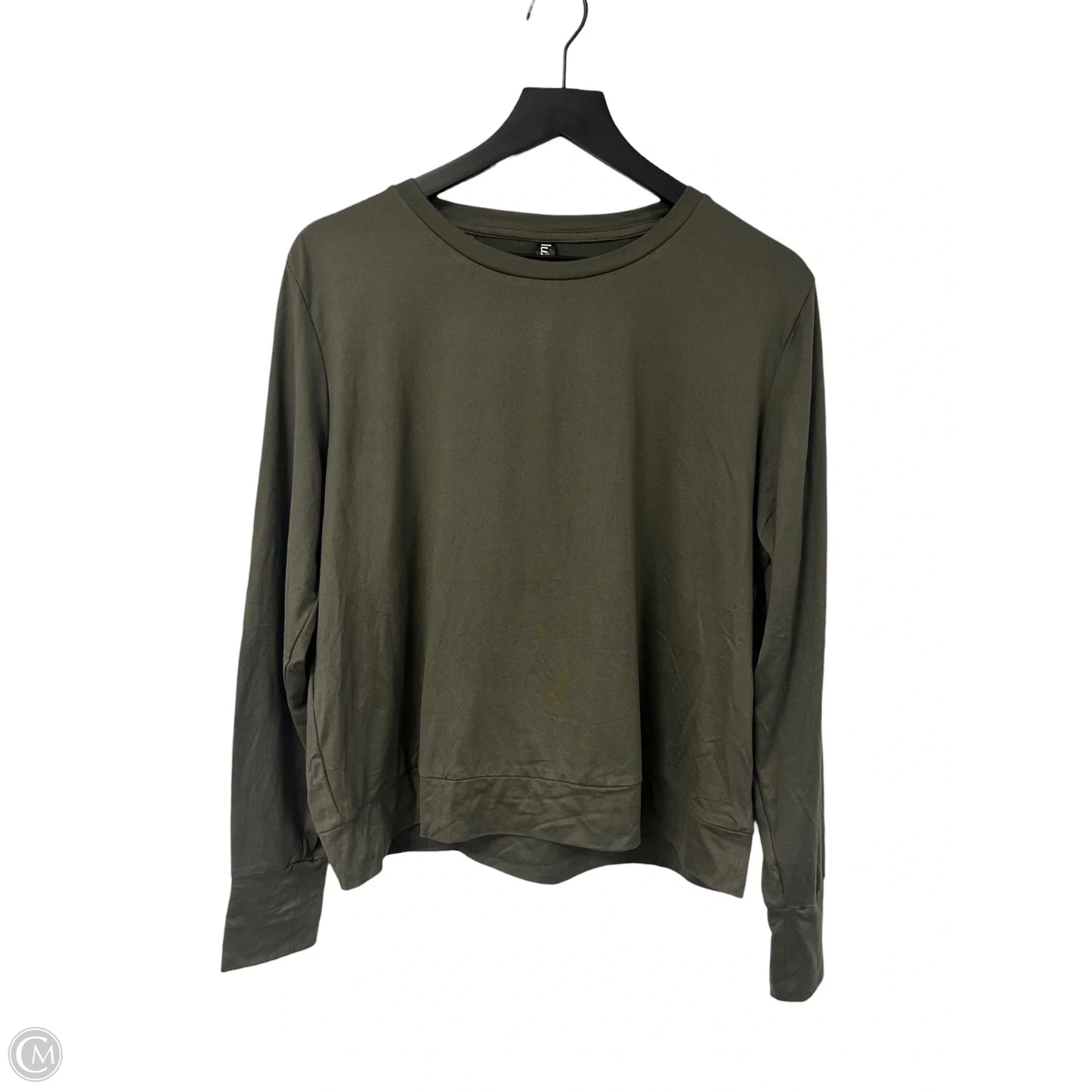 Athletic Top Long Sleeve Crewneck By Lukka In Green, Size: L