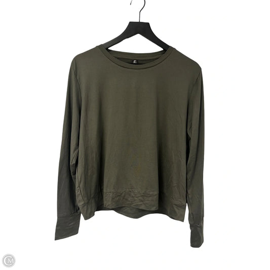 Athletic Top Long Sleeve Crewneck By Lukka In Green, Size: L