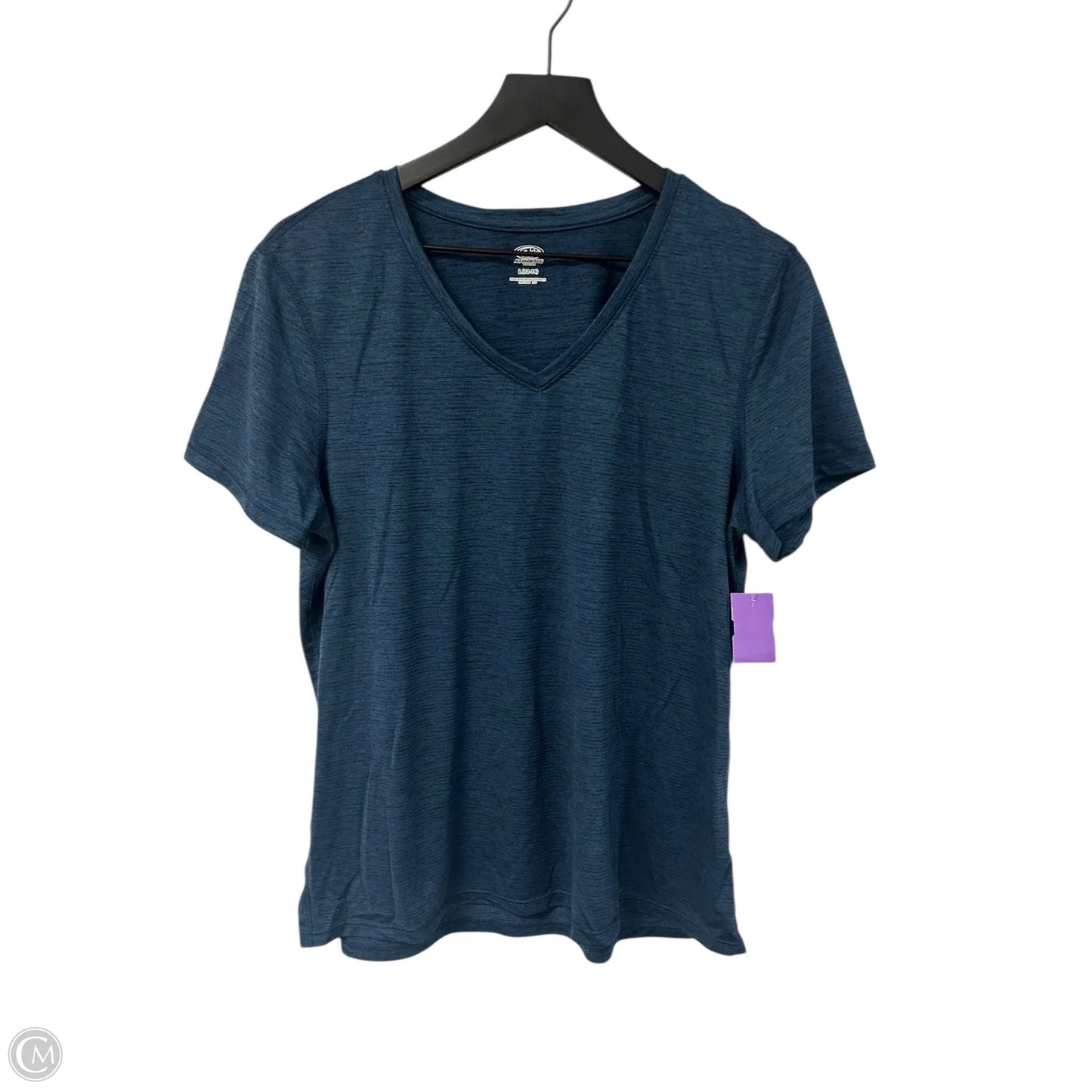 Athletic Top Short Sleeve By Athletic Works In Navy, Size: L