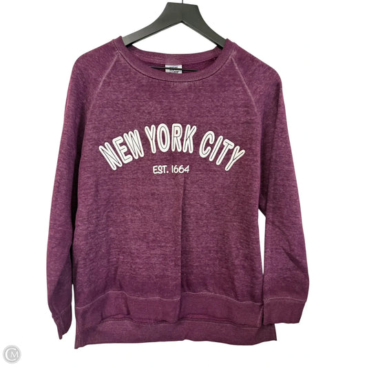 Sweatshirt Crewneck By Cme In Purple, Size: L