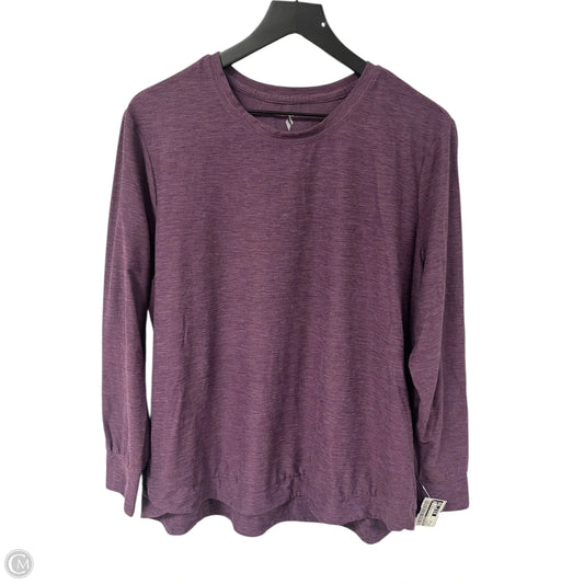 Athletic Top Long Sleeve Crewneck By Skechers In Purple, Size: Xl