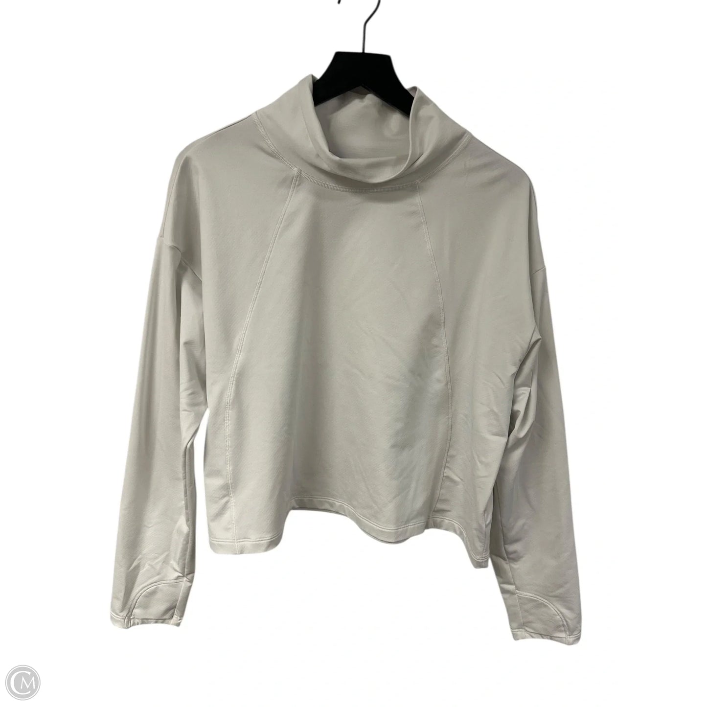 Athletic Top Long Sleeve Collar By Athleta In White, Size: Xl