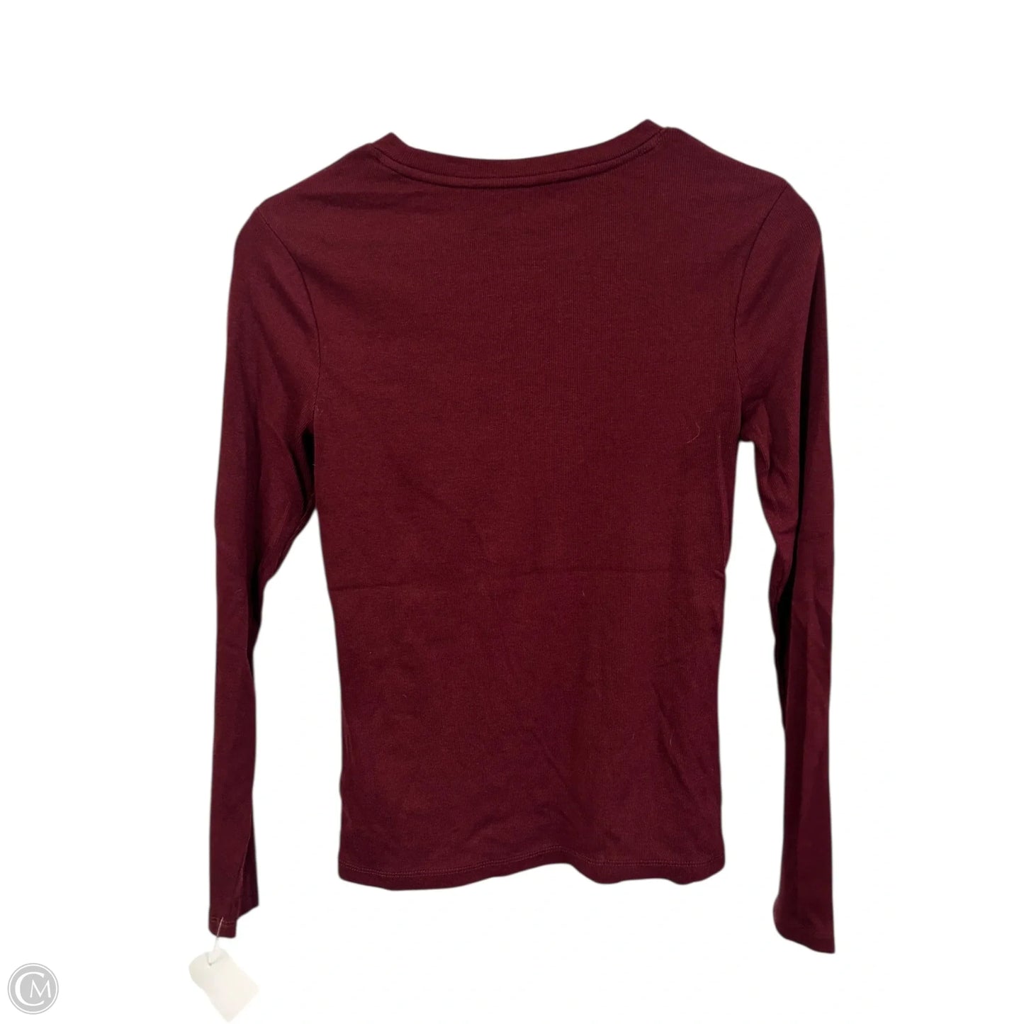 Top Long Sleeve Basic By A New Day In Red, Size: S